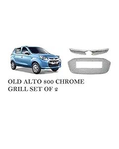 Automart Front Chrome Grill For Maruti Suzuki Alto 800 2012-2016 Type 1 (Set Of 1)