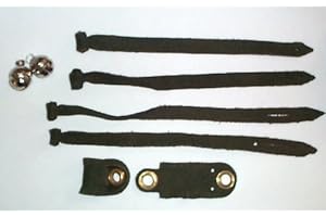 GB FALCONRY Falconry aylmeri anklets, Jesses & Jewelled bell Set Extra Large