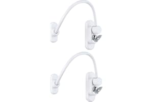 BEHORSE 2PCS Kindersicherung Fenster Sicherheit Schloss Kinder Baby Kinder Sicherer Kabelverschluss für öffentliche und gewerbliche Anwendungen zu Hause mit Schraubenschlüsseln