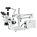 Produktbild AmScope 3,5 x 90 x Simul-Fokal-Stereo-Zoom-Mikroskop auf Galgenständer, mit Glasfaser und 10 MP USB3-Kamera