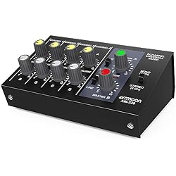 ammoon Mixeur Ultra Compact à Faible Bruit 8 Canaux Métal Mono Mixeur Audio Avec Câble Adaptateur Secteur
