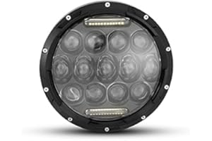 Alchemy Parts Multi Projector LED Motorcycle Headlight Insert 7 inch 75W in Black with Daytime Running Lights DRL | Upgrade for any Motorcycle with existing 7" Headlamp Insert