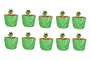 COIR GARDEN HDPE Grow Bag, 22x22x22 cm, Pack of 10