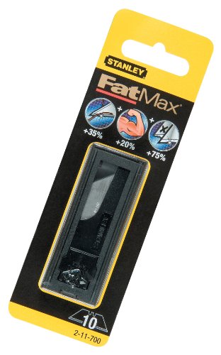 Stanley FatMax Trapezklingen, 0.65mm Klingenstärke, S3-Technologie, bruchfest bis zu 35kg, 10 Stück im Spender, 2-11-700 - 2