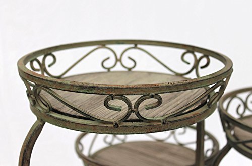 DanDiBo Blumentreppe 11136 „Malega“ 72 cm Blumenständer mit 3 Körbe Hocker Blumenhocker - 2