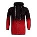 Produktbild Mymyguoe Mode Outwear Männer Herbst Winter Packwork Absolvierte schlanke Langarm Hoodie Top Bluse Herren Pullover Jacke Freizeitjacke Mantel Cardigan Sportswear Kapuzenpulli Sweatshirt