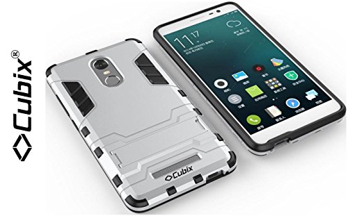 Cubix Robot Case For Redmi Note 3 Case Back Cover Uv Coated Slim Hybrid Defender Bumper Shock Proof Case Armor Cover With Stand For Redmi Note 3 Silver RS.399 (73.00% Off) - Amazon