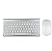 Produktbild GCCLCF Laptop Notebook Mac PC Windows OS Android (LC-TZ22) Wireless Keyboard und Mouse Combination, Full Size und Ultra-Thin Compact Keyboard und Maus,Silver