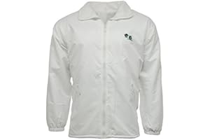 Stormway Unisex to Fit Lawn Bowls Bowlswear Bowling Bowls Waterproof & Windproof Mesh Lined Jacket with Bowls Logo with Detachable Hood (XXL) White