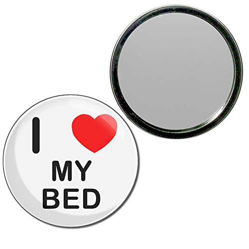 I Love My Bed - 55mm Round Compact Mirror