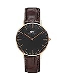 Daniel Wellington Damen-Armbanduhr 36 mm Daniel Wellington Classic Black York Rosa Gold dw00100140