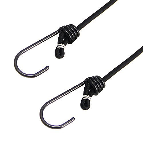 JTDEAL flexible Wäscheleine, Kleiderhaken, Outdoor Wäscheleine mit 12 beschichteten Klammern für Reise, Urlaub, Camping, 180cm-340cm, Schwarz - 3