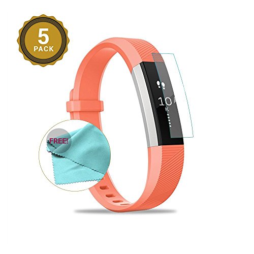 EXINOZ® Fitbit Alta HR Displayschutz PACK OF 5 | Hochgradiger Schutz mit 1 Jahr Umtauschgewährleistung | Nur das Beste für Ihre Fitbit Alta Smart Watch
