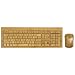 Produktbild Koolertron 2.4GHz Organisch Handgeschnitzte Design Bamboo Kabellose Tastatur und Maus Combo-Set QWERTY layout Farbe (Natur)