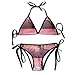 Produktbild HIWSSH Bikini Swimwear Nature Landscape Bridge Pacific Ocean Sunset Clouds Vasco Da Gama Bridge Women's Tie Side Bottom Bikini Suits Two Pieces Swimwear