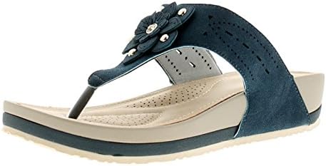 Gluv Elaina Womens Wedge Sandals Navy - Navy - UK Size 5