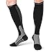Produktbild Satinior Kompression Socken Kompressionsstrümpfe (10-20mmHg) für Männer und Frauen, Graduierte Sport Strümpfe Geeignet für Laufen, Krankenpflege, Flug Reisen, Mutterschaft Schwangerschaft, Boost Ausdauer, Zirkulation und Recovery (Schwarz, S/M)