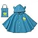 Produktbild GudeHome Unisex Kind Regenjacke Mädchen Jungen Mit Kapuze Wasserdichte Regen Poncho, 110-130cm Blau
