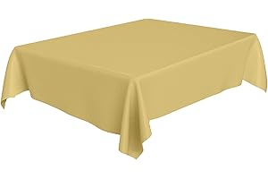 AEX Disposable Gold Tablecloth – Waterproof 54" × 72" Plastic Table Cover, Party Tablecloths for Weddings, Birthdays & Picnics – Easy Cleanup Table Cloth