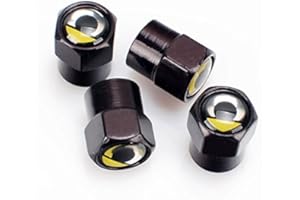 PROTREX UK Black Smart Car 'Limited Edition' Chrome Wheel Valve Dust Caps. Fortwo Roadster