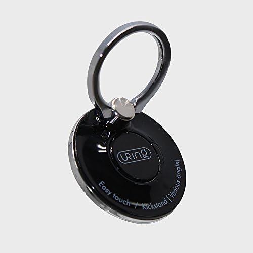 Ohi Ring Phone holder - Pivotable Kickstand, Never drop the phone for iPhone 8/8Plus/7/7Plus/6s/6s Plus,Galaxy S8/S8 Plus/S7/S7 Edge/S6,Galaxy Note8/FE/5/4, Huawei, Pixel2/Pixel/Nexus 5x/6P,LG V30/G6/G5 and More (Black Color)