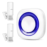 ALARMA VISUAL DE SONIDO: Nuestro timbre con sensor de alarma está construido en 52 tonos de timbre para su elección, con 4 volúmenes ajustables.Tono de llamada, desde sonidos de melodía hasta un simple tono de advertencia básico para uso doméstico y comercial.También puede silenciarlo, el indicador de luz led parpadeante que le brinda una forma visual de notificación.