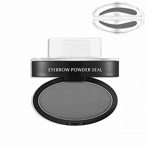 TOPBeauty Beauty Cosmetics Long Lasting Eyebrow Powder Women Eyebrow Stamp Palette Makeup Tool Curled Grey