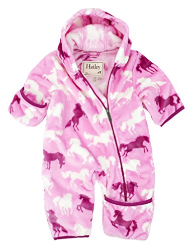 Hatley Baby Girls 0-24m Fleece Bundler Jumper, Fairy Tale Horses, 6-12 Months