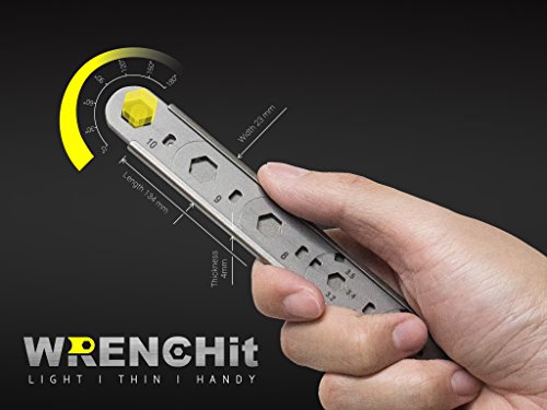 Mininch WRENCHit Full Set steckbarer Ringschlüssel / Schraubenschlüssel Satz 15 teilig, Größen 3,2 bis 13mm, auch für Fahrradspeichen, Flügelmutter, Shimano® Speichen