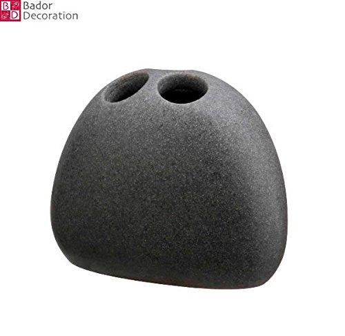 5 tlg. Badezimmer Set Bad Set Bürstenhalter Seifenspender Bürstenhalter Grau - 2