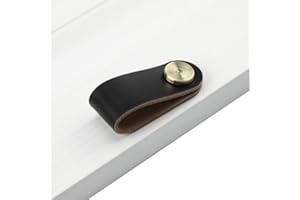 BOOLSFMAM Poignée de meuble en cuir avec vis - Accessoires pour armoires de cuisine