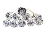 SODIAL(R) 20 Wedding Prom Silver Plated Crystal Hair Pins Clips