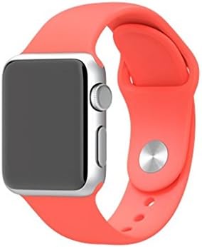 Fenrad 38mm Soft Silicone Strap Replacement for Apple Watch iWatch Fitness Sport Band Spare Adjustable Bracelet Wrist (Watch Not included) - Hot Pink