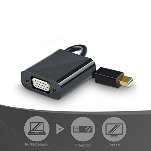 Mini DisplayPort auf VGA Adapter / Konverter | Apple / Lenovo / PC Grafikkarten | Full HD 1080p - 3