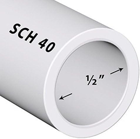 Premium Landscape Pool Spa PVC Pipe Sch 40 1/2 Inch (.5) White / PVC / 4 FT