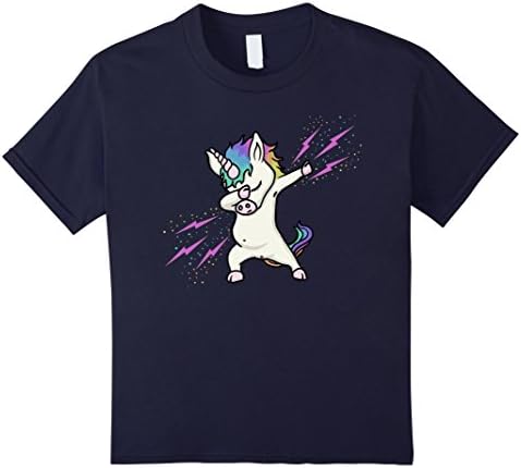 Cute Shirts For Teen Girls - Dabbing Unicorn Shirt Kids 12 Navy