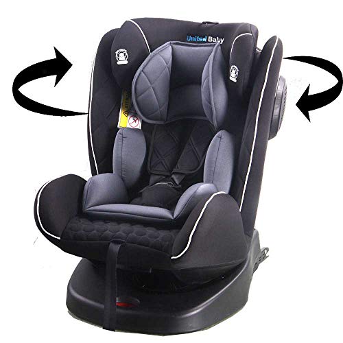 Siege Auto Unitedbaby I-Turn PIVOTANT ISOFIX de 0 à 10 ans, Gr 0+ 1 2 3 (0 à 36 KG)