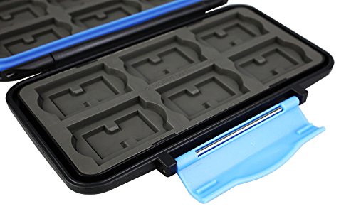 Flashwoife Turtle-SD12MSD24 wasserdichte Speicherkarten Schutzbox für 12 Stück SDHC und 24 Stück MicroSD Cards Case in schwarz + extra feines Mirkofaser (Nanofaser) Reinigungstuch (200 x 200 mm, waschbar) - 7