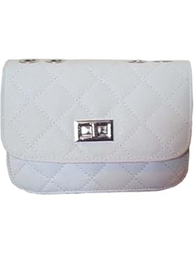 Aimerfeel Designer Stil gesteppte Kunstleder Cross Body Handtasche mit langer Kette, schwarz, beige, weiß und...