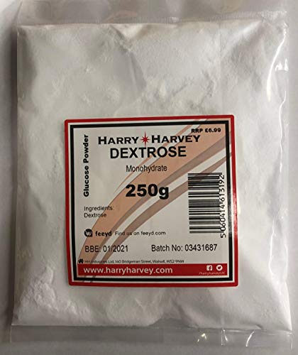 250g 100% Pure Dextrose Monohydrate, Glucose Powder, Brewing Sugar - Premium Quality by Harry Harvey