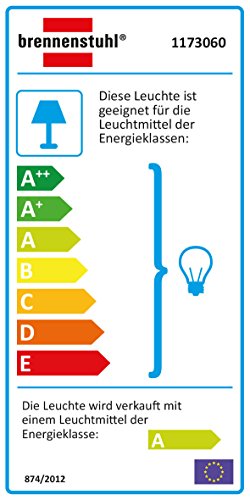 Brennenstuhl Baustrahler Brobusta mit integrierter 3-fach Steckdose / energiesparsamer Außenstrahler (Flutlicht IP44, 5m Kabel, 35 Watt) Farbe: gelb - 2
