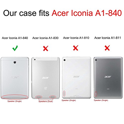 Fintie Acer Iconia Tab 8 A1-840 FHD Hülle – Hochwertige Kunstleder Slim Fit Stand Case Cover Schutzhülle Tasche Etui für Acer Iconia A1-840 FHD (8 Zoll) Tablet, Lila - 2