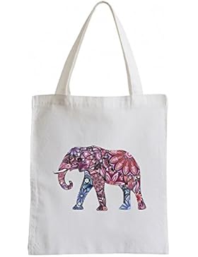 Raxxpurl Flower Power Elefant Fun Jutebeutel