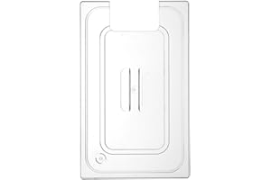 ‎HENDI HENDI Gastronorm Deckel mit Sous-Vide-Stick-Aussparung, für Gastronormbehälter, Temperaturbeständig von -40° bis 110°C, Geschirrspülmaschinengeeignet, GN 1/2, 265x325mm, Transparent, Polycarbonat
