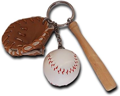 AtlantisForYouAtlantisForYou Mini Three-Piece Baseball Wooden keychain Sports Key Chain
