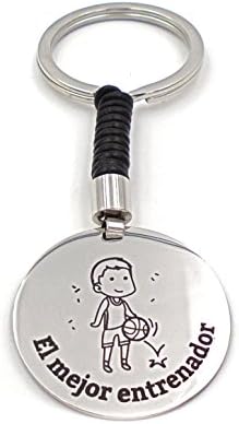 Teresa Sesame – Keyring Teacher Coach of Steel and Leather with Emotiva Sentence.