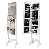 ESPEJO SIN MARCO - Revisa tu atuendo de los pies a la cabeza con el espejo completo de borde a borde, hecho de vidrio de alta calidad. Añade un toque moderno y elegante a cualquier habitación con el versátil acabado blanco de este espejo joyero