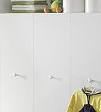 trendteam BZO61301 Babyzimmer Kleiderschrank weiss, BxHxT 130x186x54 cm - 3