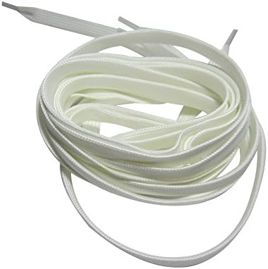 Romancy 1 Pair of Luminous Glow in the Dark Shoelaces Flat Shoelaces Sports Shoes Boots Sneakers Skates Shoe Lace String Shoelace White