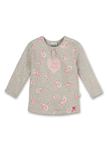 Sanetta Baby Girls 113428 Sweatshirt, Multicoloured (light Platin Meliert 1859), 0-3 Months (Manufacturer size: 056)
